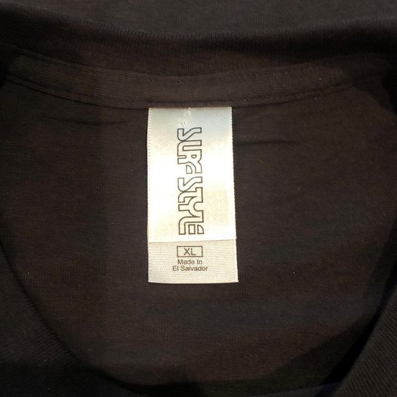 Surf Style Black T-shirt, Vintage Style - Picture 3 of 3